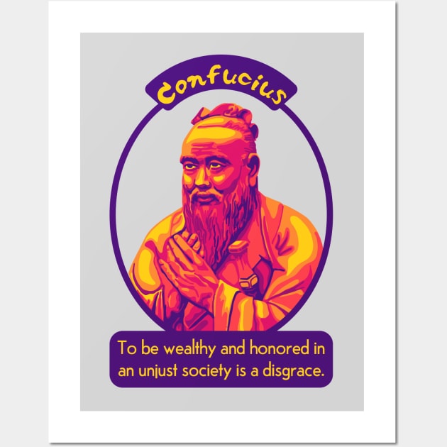 Confucius Portrait and Quote Wall Art by Slightly Unhinged